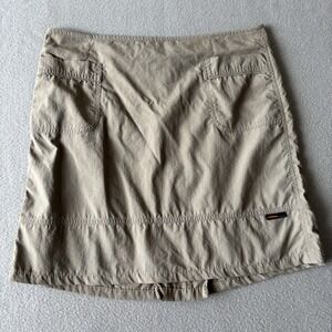 VTG Chlorophylle Maya Skirt Womens 10 Khaki Hiking Travel Outdoor Lightweight